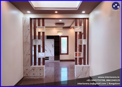 Living Room Pillar Partition Design